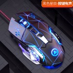 银雕G15机械游戏usb有线鼠标静音发光滑鼠电脑配件亚马逊跨境